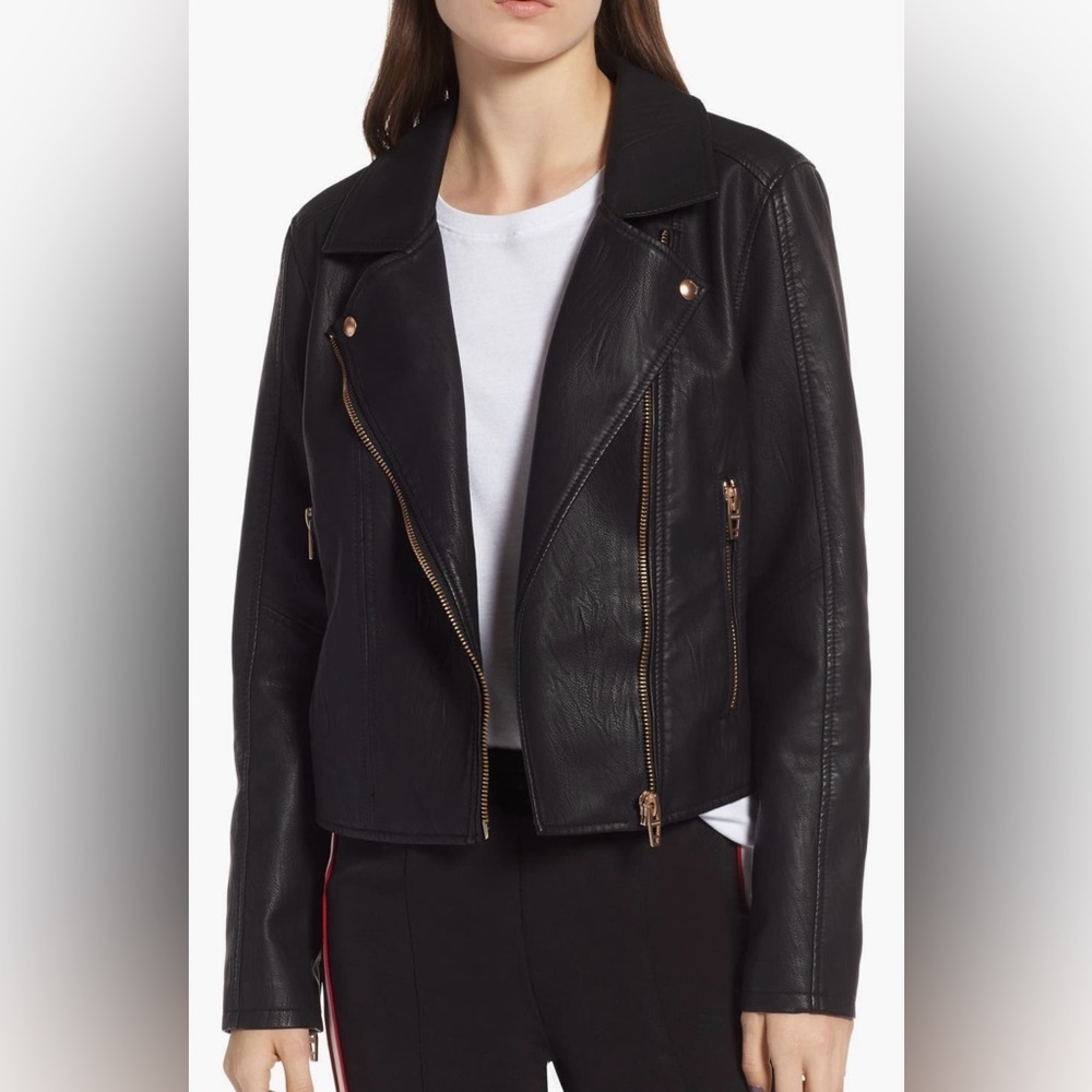 Blank NYC Meant to Be Moto Jacket (Like-New; Black/Gold; XL) - Picture 14 of 16